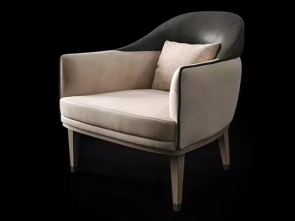 Nabuk armchair with armrests Dragonfly CPRN HOMOOD D674 factory CPRN HOMOOD from Italy. Foto №2