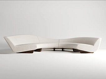 Curved fabric sofa for five people VENERE FORMITALIA VENERE