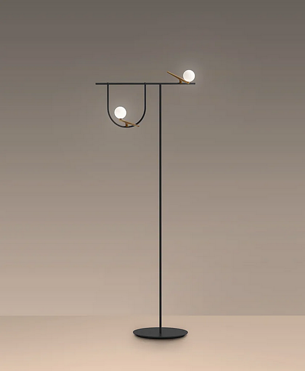 LED floor lamp in brass Yanzi Artemide 1102010A factory Artemide from Italy. Foto №6