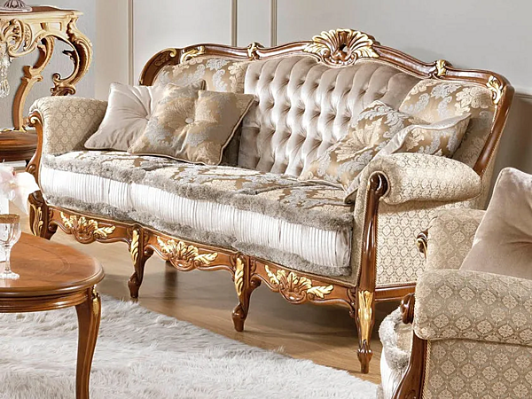 Fabric sofa with upholstered back CASA +39 La Fenice 1804/1904, 1805/1905 factory CASA +39 from Italy. Foto №2