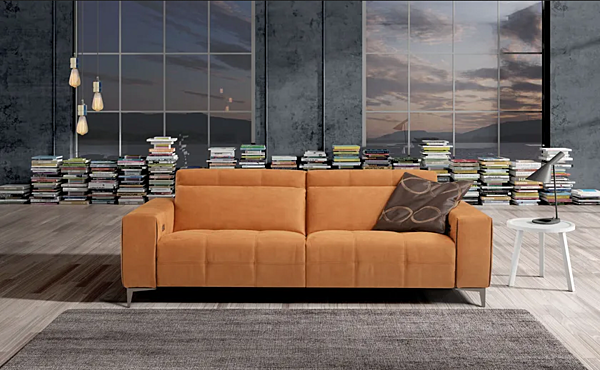 3-seater tufted leather sofa with footstool Egoitaliano Tiffany factory Egoitaliano from Italy. Foto №4