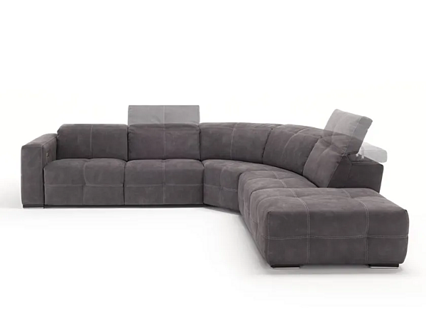 Corner leather sofa with electric motion Egoitaliano Sauvanne factory Egoitaliano from Italy. Foto №2