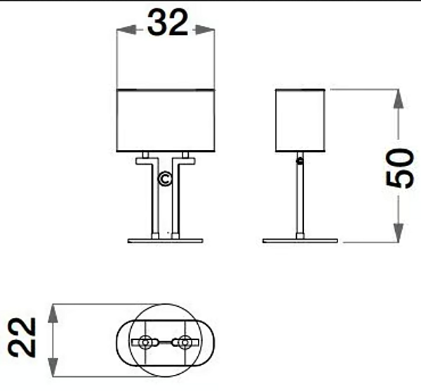 Metal Table Lamp Sesto Senso CPRN HOMOOD S588 factory CPRN HOMOOD from Italy. Foto №2