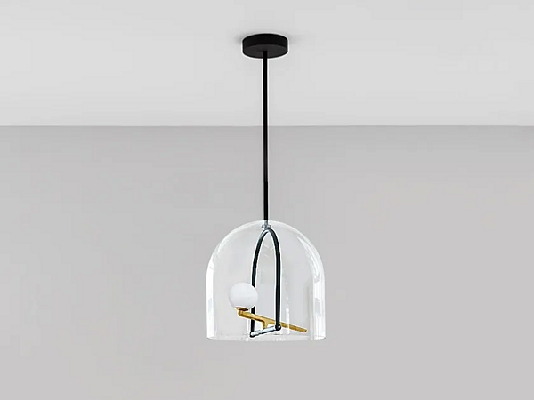 LED Pendant Lamp Yanzi Blown Glass Artemide 1103010A factory Artemide from Italy. Foto №2