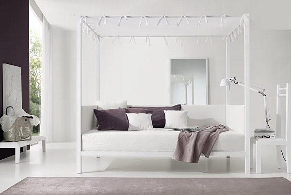 Full Size Aluminium Canopy Bed Lera Wind Duomo Design factory Duomo Design from Italy. Foto №2
