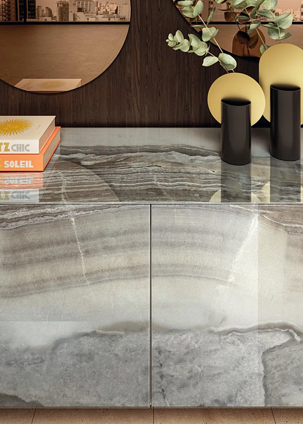 Glass sideboard Materia 1003 LAGO factory LAGO from Italy. Foto №2