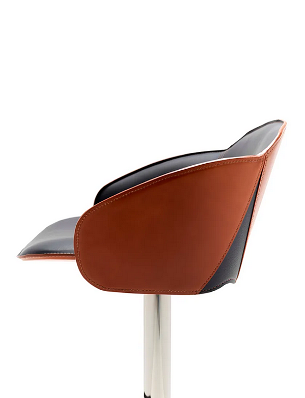 Leather stool with footrest gas lift FASEM Electa Electa Bar BT factory FASEM from Italy. Foto №8