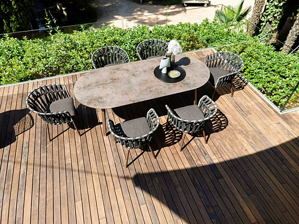 Oval Aluminium Garden Table Emma VARASCHIN 23680, 23681 factory VARASCHIN from Italy. Foto №14