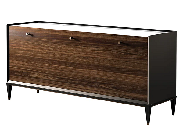 Marble and wooden sideboard with drawers Eclipse CPRN HOMOOD E221 factory CPRN HOMOOD from Italy. Foto №1