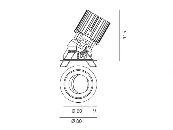 LED Adjustable Round Aluminium Spotlight Artemide Everything factory Artemide from Italy. Foto №14