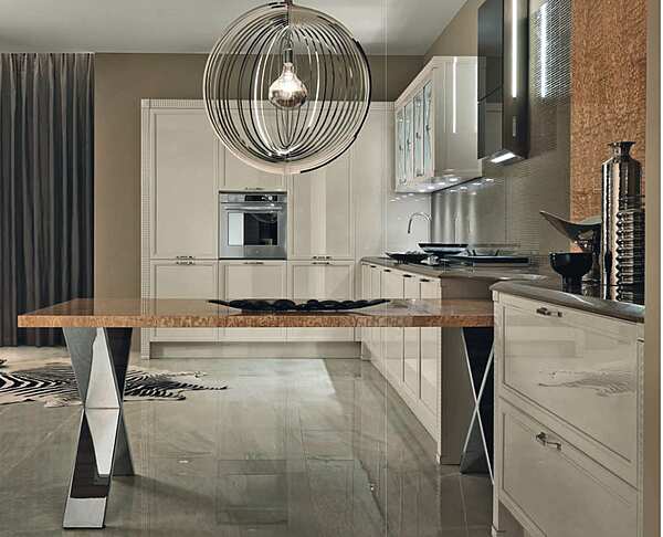 Linear Fitted Kitchen Luxury Glam Aster Cucine factory Aster Cucine from Italy. Foto №2