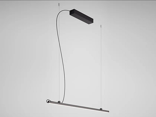 LED pendant lamp anodized aluminum Fabbian Freeline F44 factory Fabbian from Italy. Foto №1