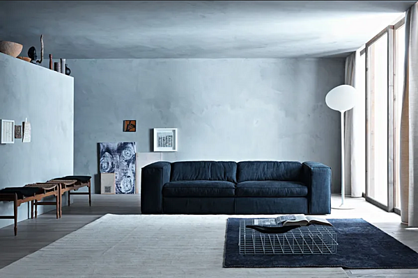 Three-Seater Fabric Sofa with Soft Back Saba Up factory SABA from Italy. Foto №4