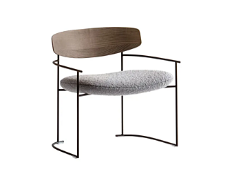 Metal armchair with fabric seat and armrests Potocco Keel 922 L 922/L