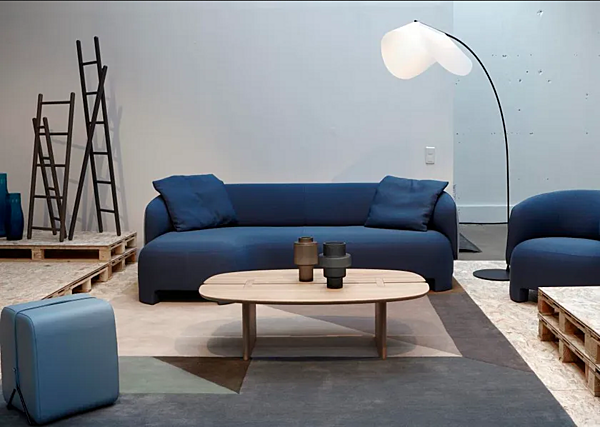 Three-seater fabric sofa with chaise longue LIGNE ROSET Taru factory LIGNE ROSET from Italy. Foto №4