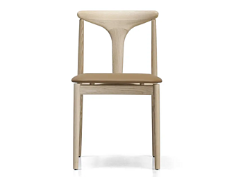 Wooden chair with integrated cushion Kristalia Tonbo