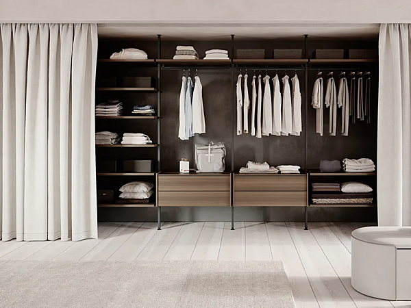 Sectional wooden walk-in wardrobe Kristalia Novel factory Kristalia from Italy. Foto №1