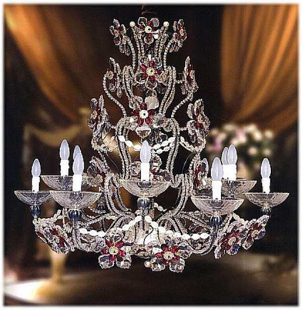 Chandelier MECHINI L140/12DC factory MECHINI from Italy. Foto №1