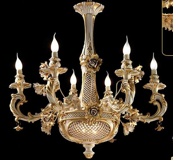 Chandelier LORENZON (F.LLI LORENZON) LL.15/FAO/F/6F factory LORENZON (F.LLI LORENZON) from Italy. Foto №1