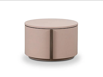 Round bedside table with drawers in wood BAXTER Beside factory BAXTER from Italy