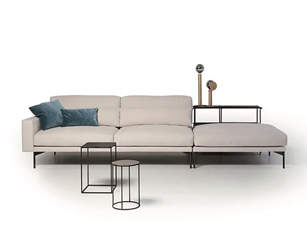 Sectional sofa in leather or fabric VIBIEFFE 110 Modern factory VIBIEFFE from Italy. Foto №2