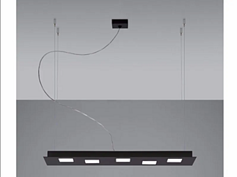 LED pendant lamp in aluminum Fabbian Quarter F38A01 factory Fabbian from Italy