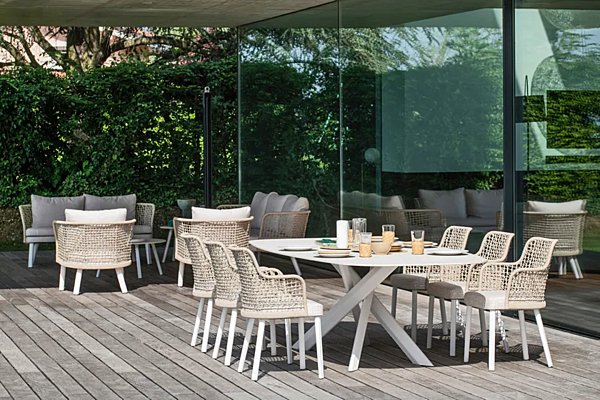 Rectangular Aluminium Garden Table System Star VARASCHIN 244S1, 244S2E, 244S3, 244S4, 244S5E factory VARASCHIN from Italy. Foto №13