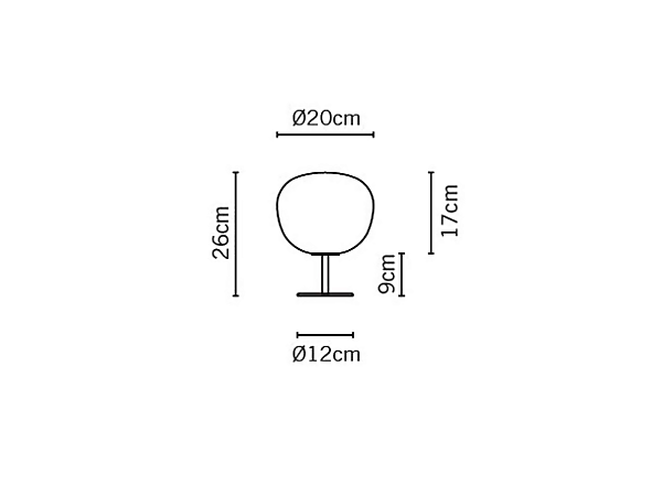 Glass table lamp Fabbian Lumi Mochi factory Fabbian from Italy. Foto №4