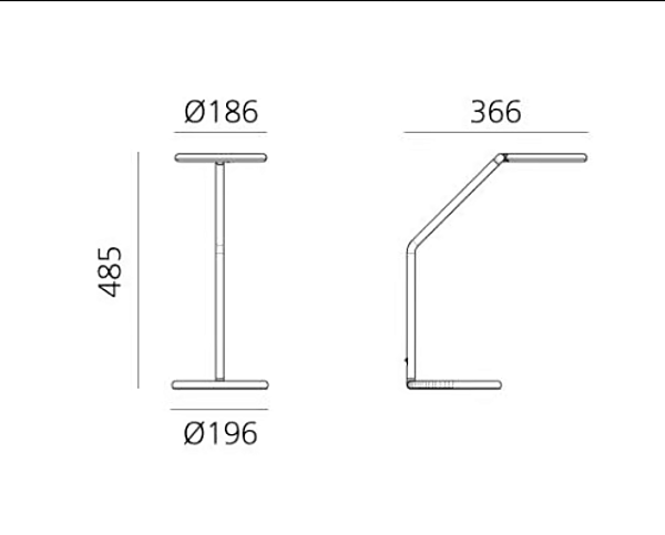 Adjustable Metal Table Lamp Vine Light Artemide 1564030A, 1564030IN2A factory Artemide from Italy. Foto №27