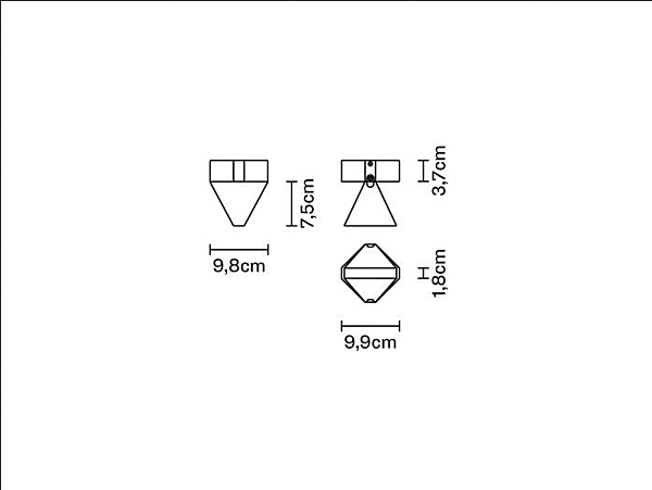 LED ceiling lamp crystal Tripla Fabbian factory Fabbian from Italy. Foto №5