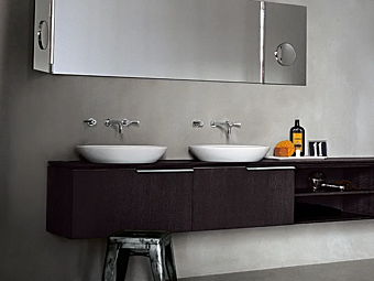 Oval Semi Inset Washbasin in Cristalplant AGAPE Spoon Oval Semi Inset Washbasin in Cristalplant AGAPE Spoon factory Agape from Italy