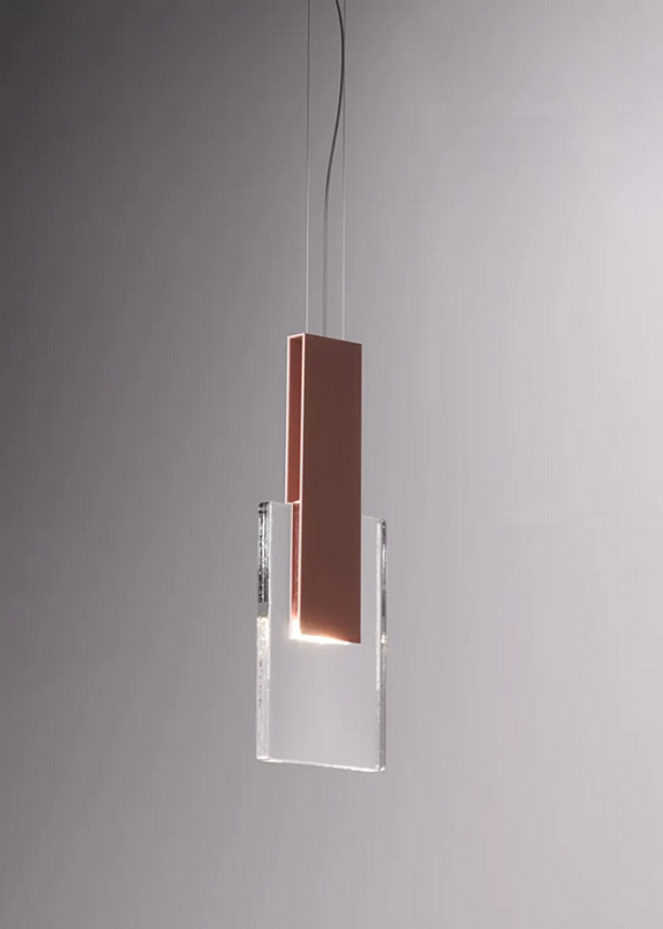 Pendant lamp Amulette Fabbian glass modern design factory Fabbian from Italy. Foto №2