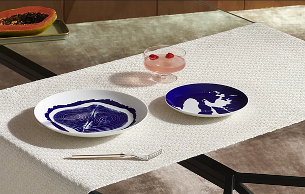 Set of 2 Porcelain Placeholder Plates CASSINA Tronc GNR CP 02 factory CASSINA from Italy. Foto №3