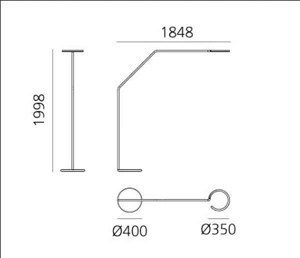 Metal Floor Lamp Vine Light Artemide 1568030A factory Artemide from Italy. Foto №12