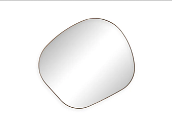 Framed leather mirror BAXTER Fluid factory BAXTER from Italy