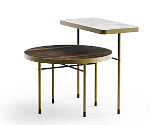 High side table in wood and marble by Capital Collection Parure factory Capital Collection from Italy