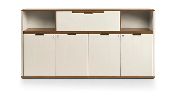 Office storage unit with drawers leather and melamine i 4 Mariani Avatar factory i 4 Mariani from Italy. Foto №2