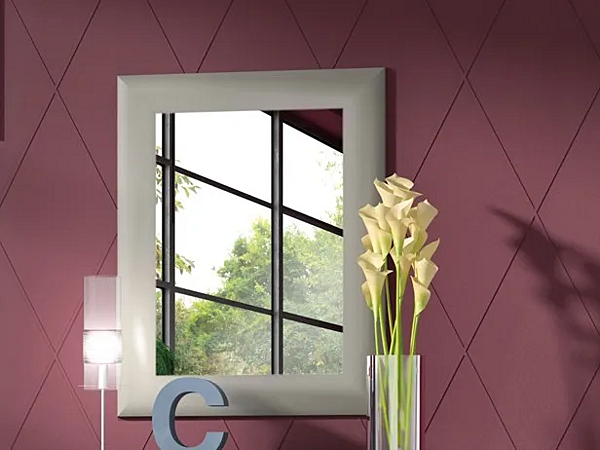 Rectangular wall-mounted mirror with gold frame CASA +39 6607 factory CASA +39 from Italy. Foto №1