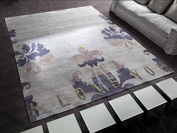 Handmade Silk Rug I Love You ERBA ITALIA factory ERBA ITALIA from Italy. Foto №2