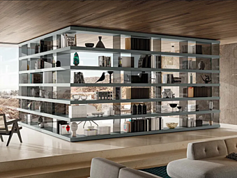Sectional bookcase AIR 1245 LAGO Sectional bookcase AIR 1245 LAGO factory LAGO from Italy