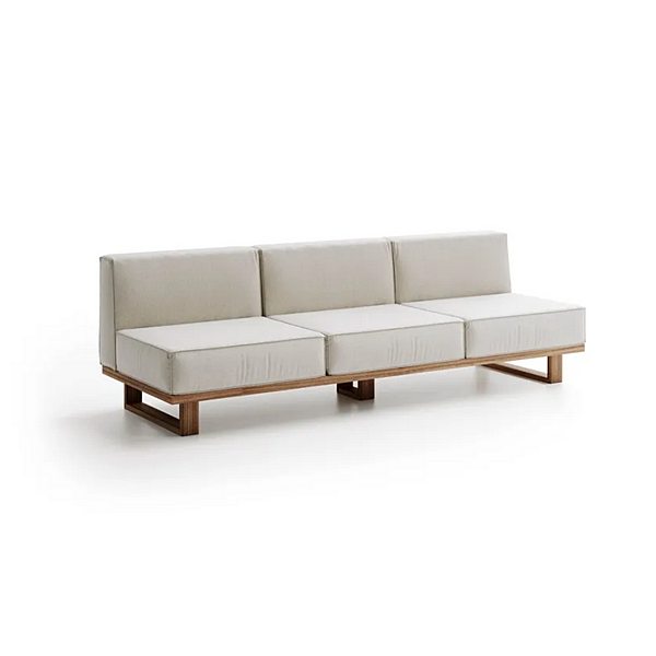 3-seater garden sofa with fabric upholstery and teak frame Atmosphera 9 Zero 9.0.M3.MC factory ATMOSPHERA from Italy. Foto №10