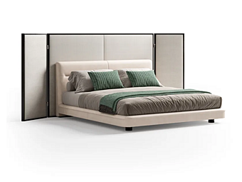 Upholstered double bed with high backrest Clermont 2 CPRN HOMOOD