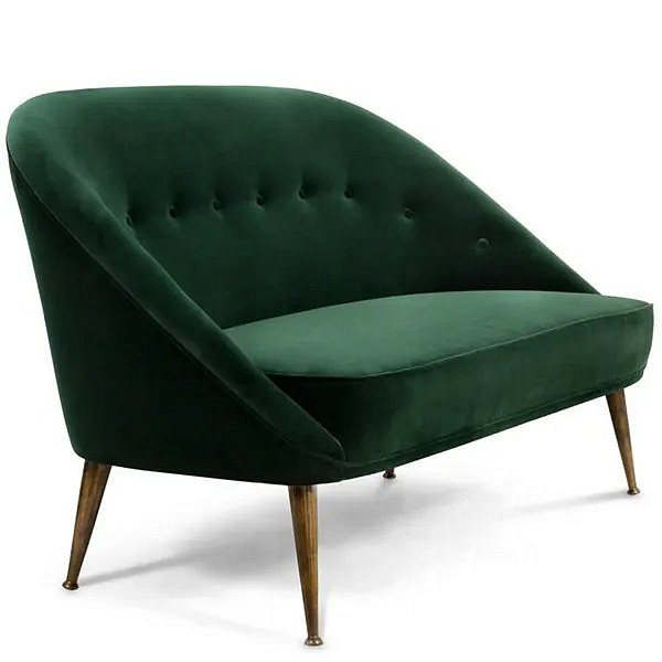 Two-Seater Velvet Sofa Malay BRABBU factory BRABBU from Italy. Foto №2