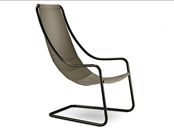 Cantilever leather armchair with armrests I 4 Mariani Nancy