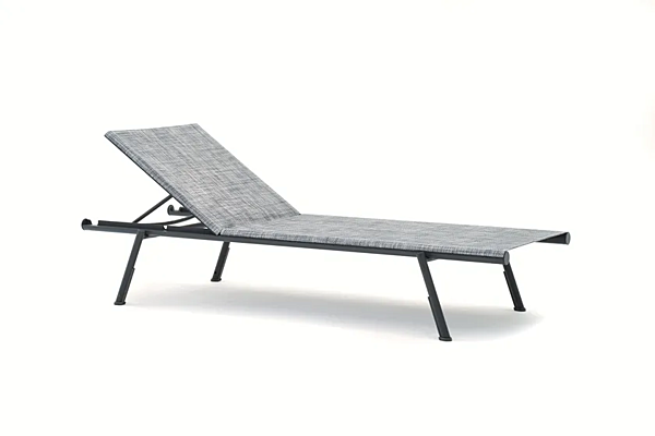 Recliner sun lounger with castors powder coated aluminium VARASCHIN Bahia 2260 factory VARASCHIN from Italy. Foto №9