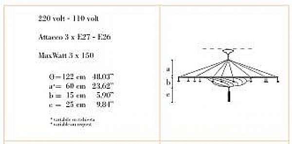 Chandelier ARCHEO VENICE DESIGN 311-00 factory ARCHEO VENICE DESIGN from Italy. Foto №2