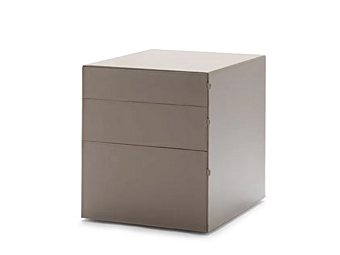 Tanned Leather Office Drawer Unit with Castors FASEM Ala