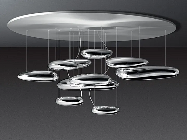 Ceiling Lamp Aluminium and ABS Mercury Artemide 1366W10A, 1366110A factory Artemide from Italy. Foto №1