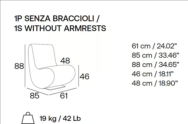 Upholstered fabric easy chair Nina Adrenalina IMB1070342 factory ADRENALINA from Italy. Foto №4