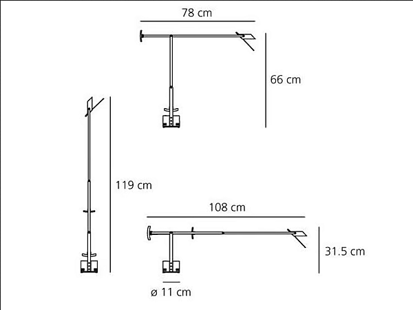 Desk Lamp Technopolymer and Aluminium Artemide Tizio 50th Anniversary Edition A009060 factory Artemide from Italy. Foto №6